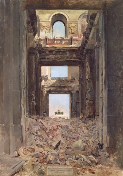 Las ruinas de las Tullerías, 1871 de Jean Louis Ernest Meissonier